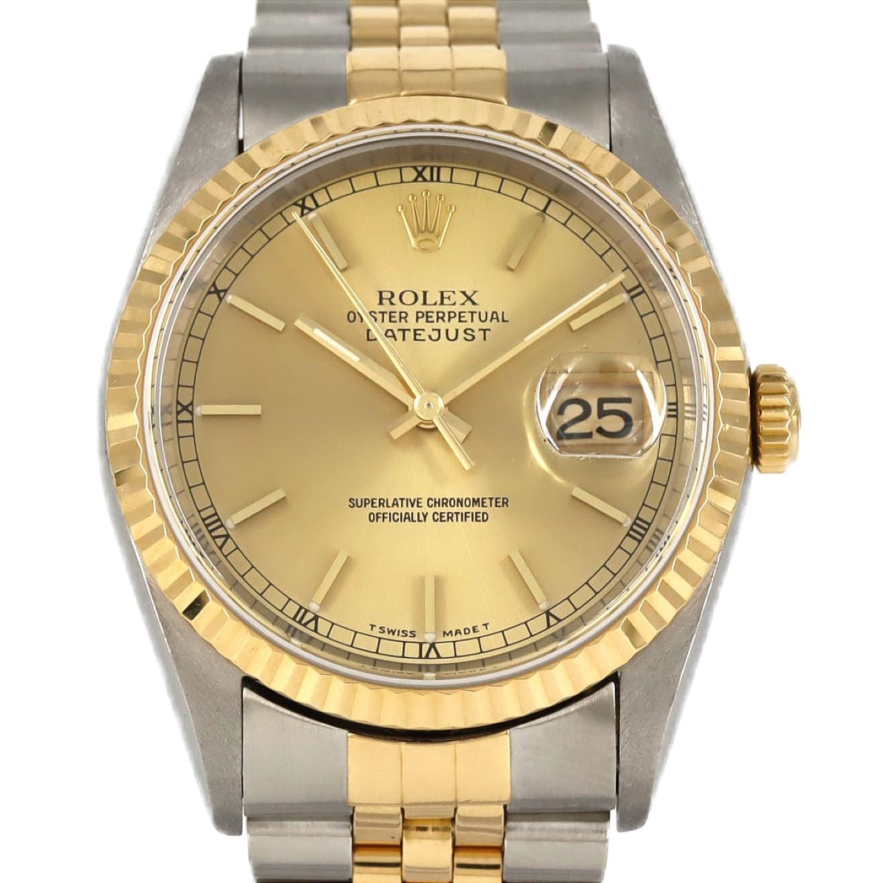 【ノーメンテナンス還元価格】ロレックス デイトジャスト 16233 SSxYG 自動巻 T番