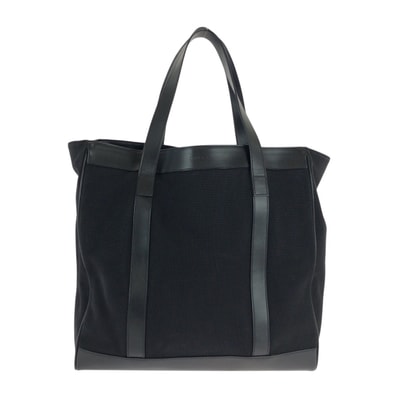 美品 GUCCI グッチ ブラック 黒 シルバー金具 キャンバス レザー/ トートバッグ ビジネスバッグ ショルダーバッグ 601316 【中古】