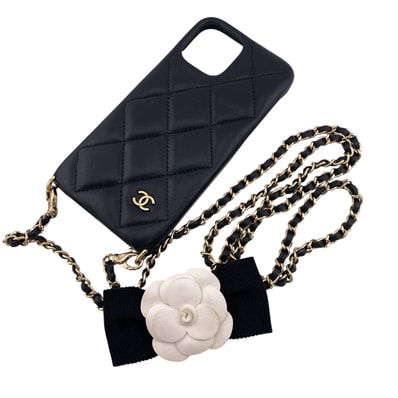 シャネル CHANEL iPhoneケース マトラッセ タイムレスクラシック ブラック