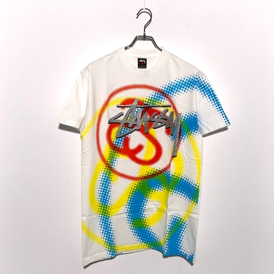 STUSSY DOT LOGO PRINT TEE Multi