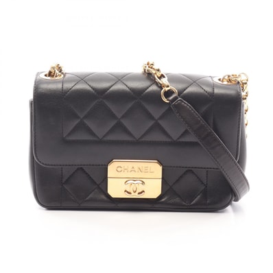 シャネル CHANEL シックウィズミー マトラッセ ショルダーバッグ バッグ ラムスキン(羊革) レディース ブラック系 【中古】