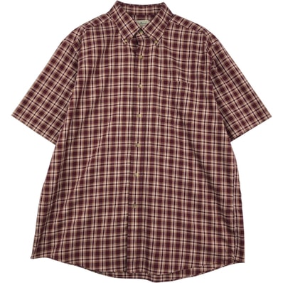 古着 90~00年代 エルエルビーン L.L.Bean 半袖 ボタンダウン チェックシャツ メンズL相当 ヴィンテージ/rab182183