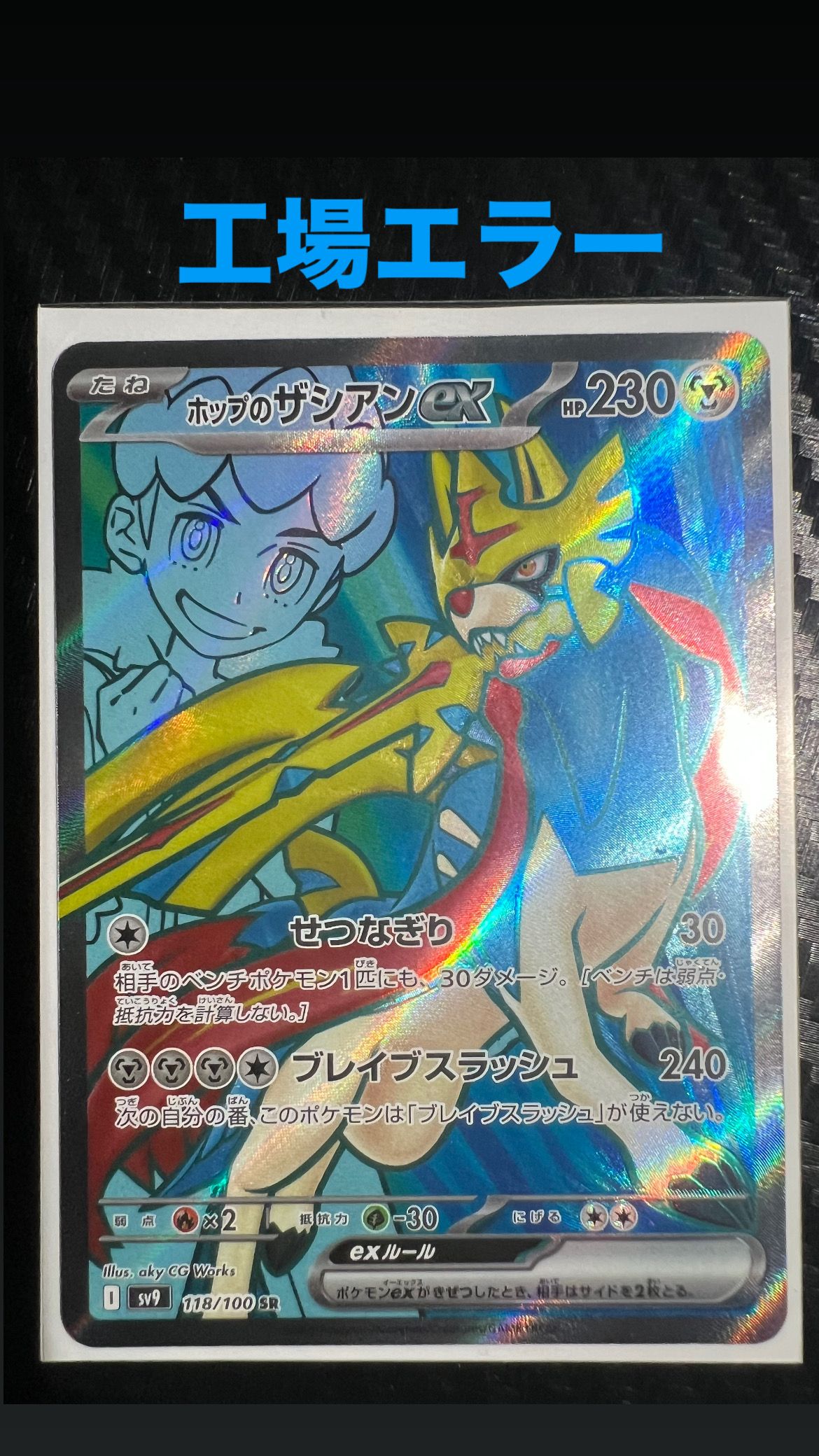 ホップのザシアンex SR [SV9 118/100](拡張パック「バトルパートナーズ」)