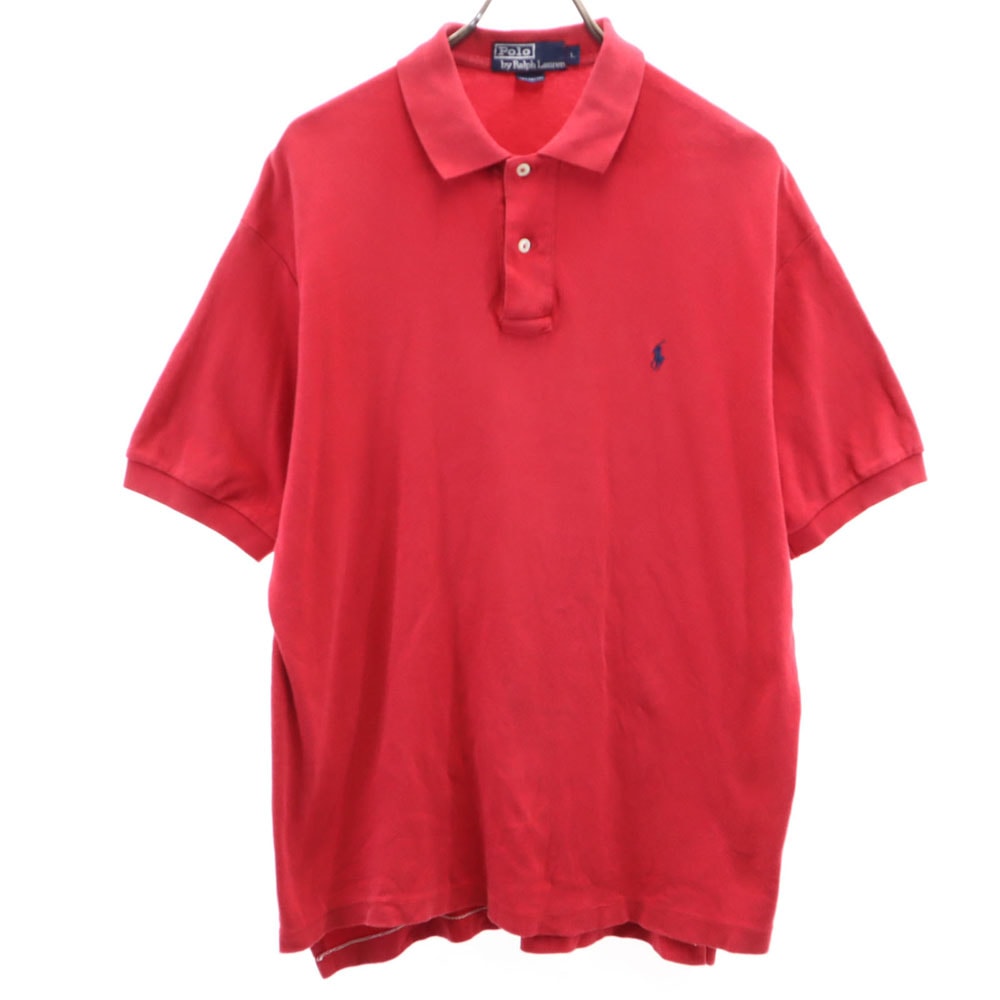 Polo by Ralph Lauren ポロバイラルフローレン 半袖 ポロシャツ L レッド
