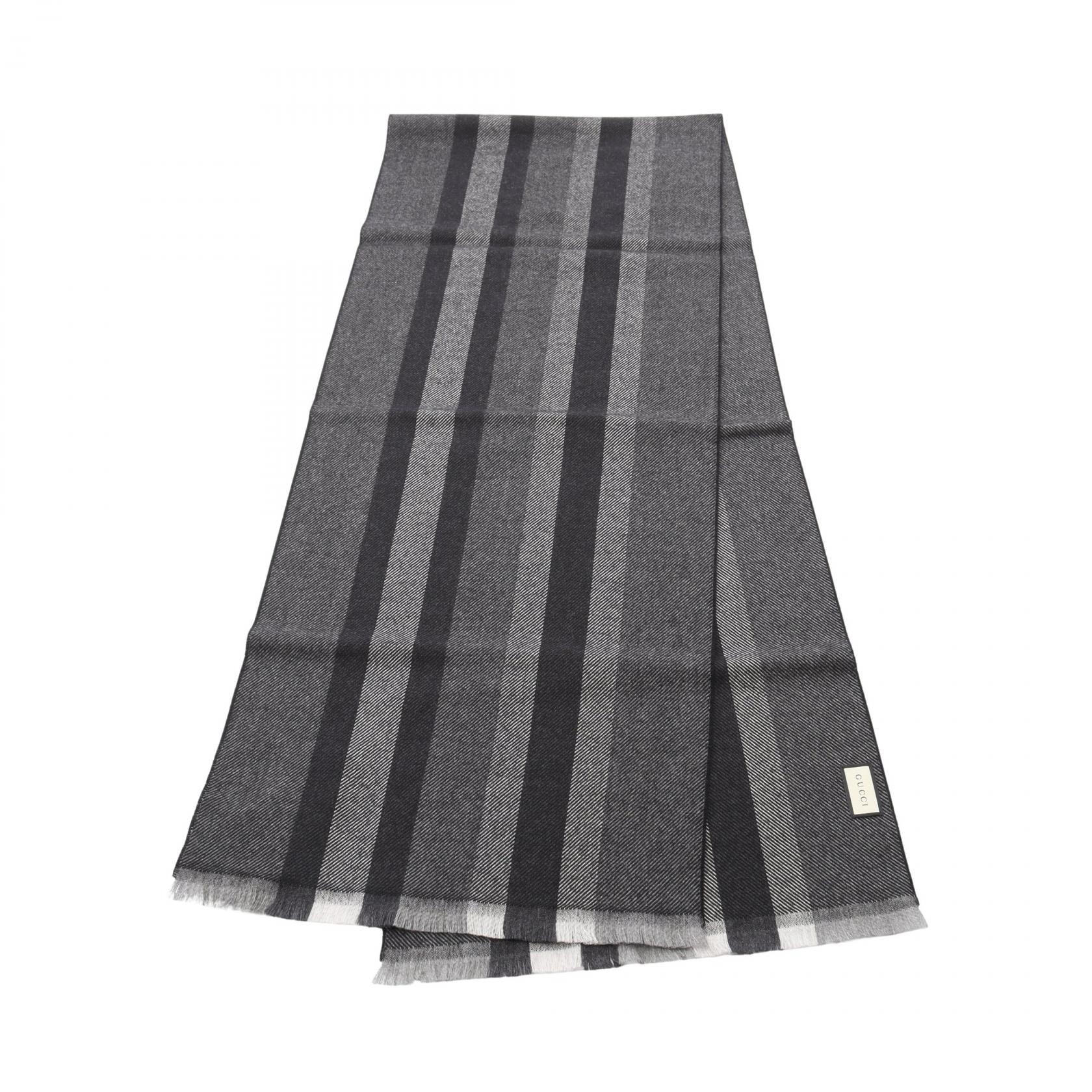 グッチ GUCCI マフラー 衣料品 ウール メンズ レディース グレー系 3875744G2001361 【新品】