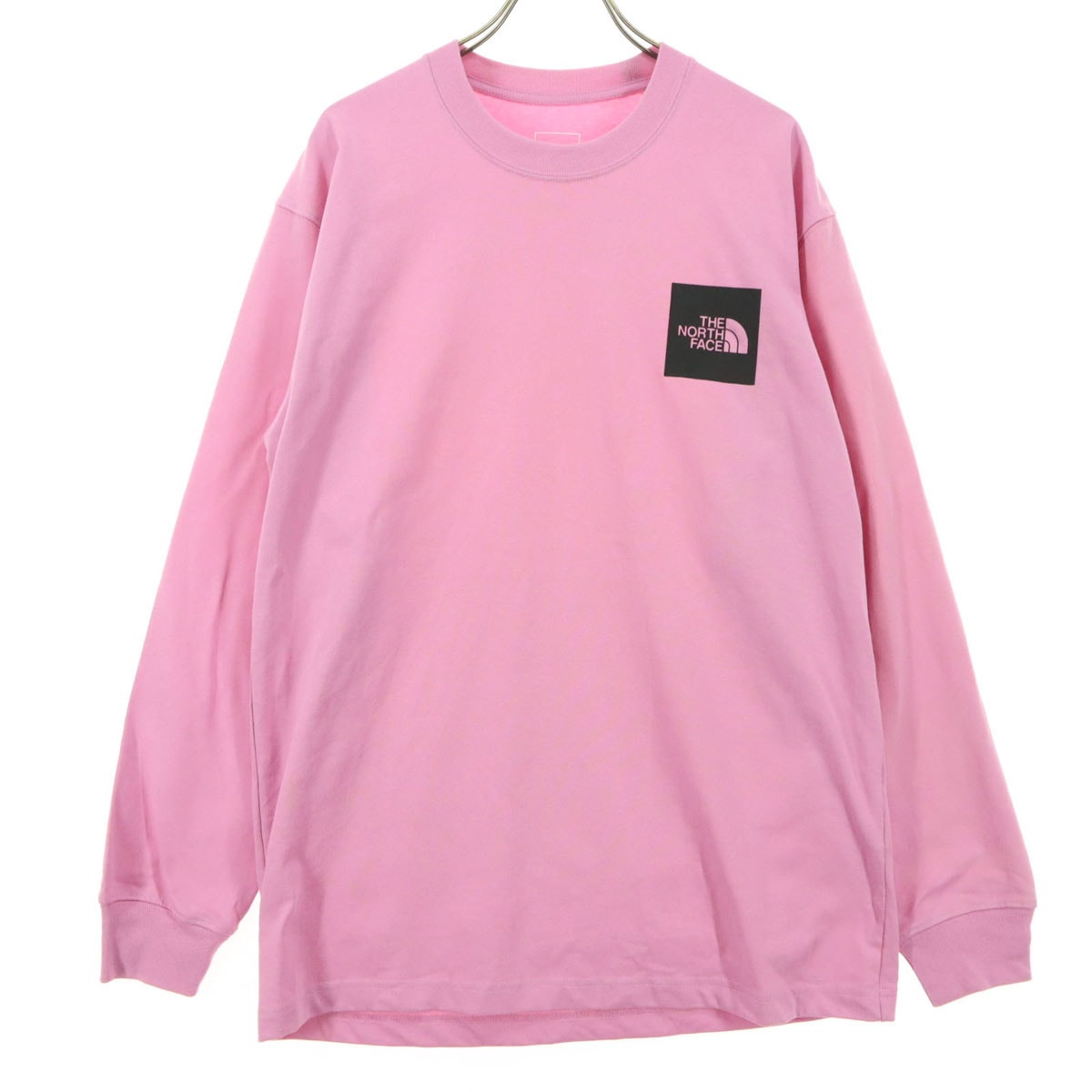 美品 THE NORTH FACE ザノースフェイス NT82334 ワンポイントロゴ 長袖 Tシャツ M ピンク ロンT