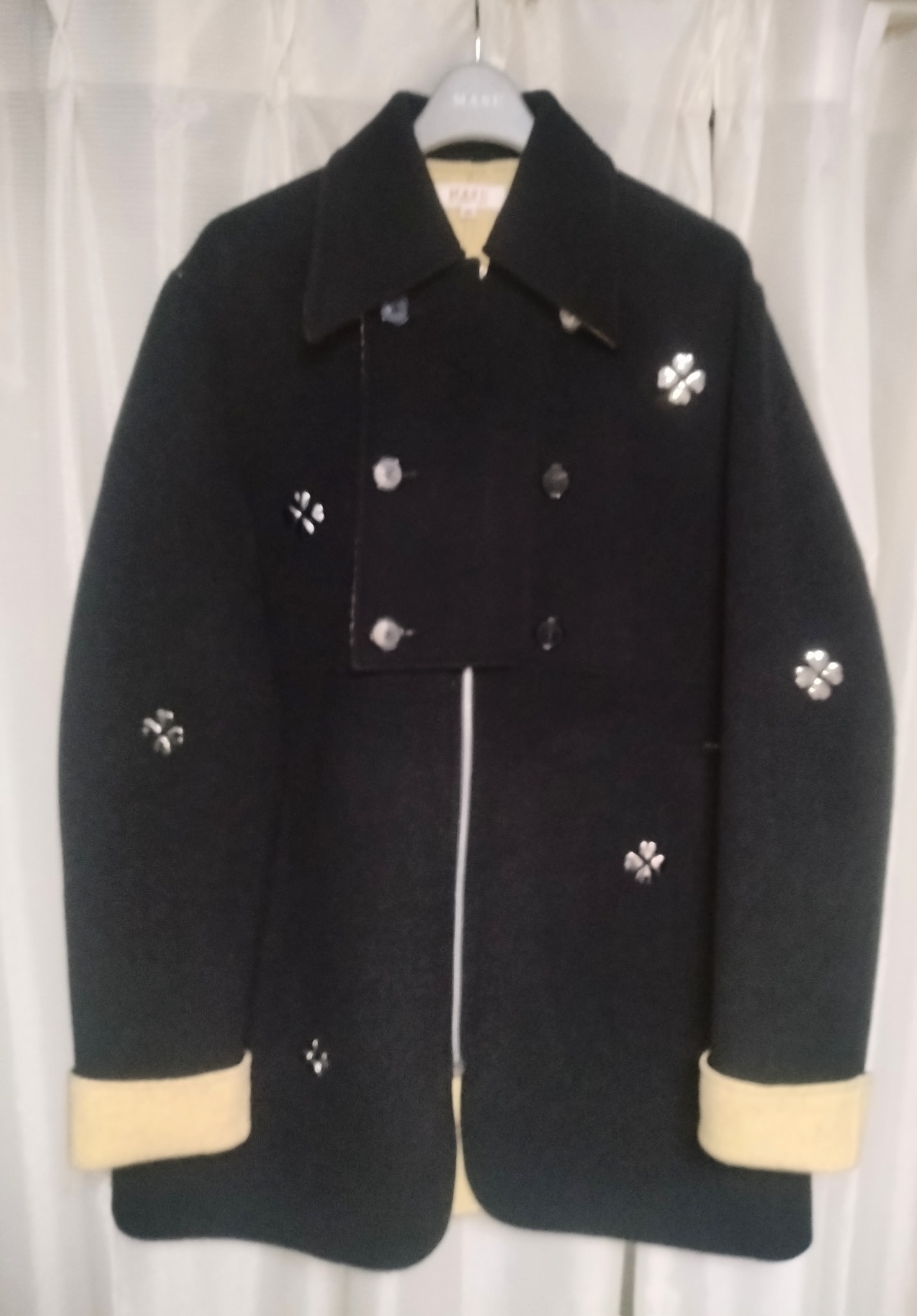 MASU Clover Zip-up Coat "Black"