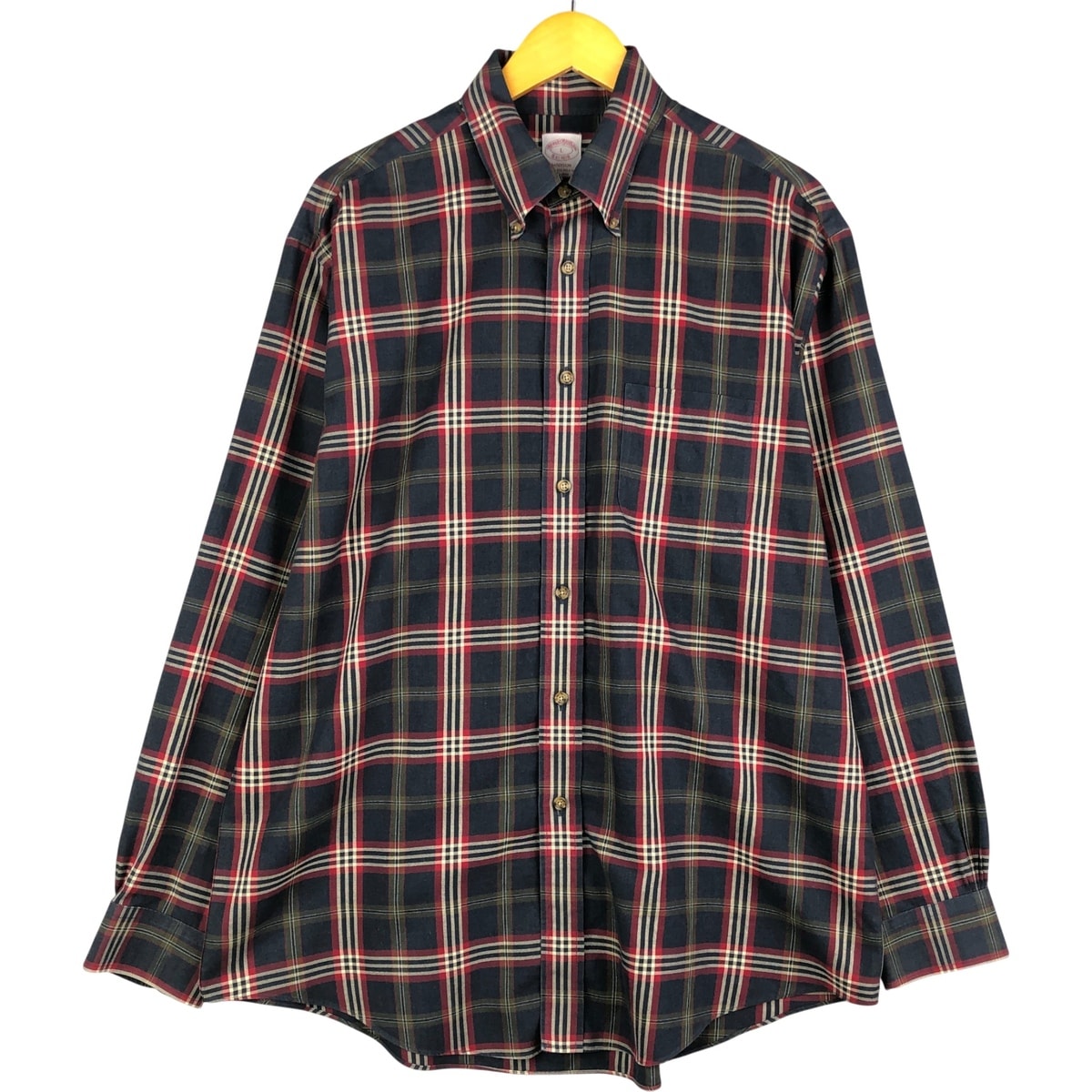 古着 ブルックスブラザーズ Brooks Brothers Madison 長袖 ボタンダウンチェックシャツ メンズL相当/eaa593781