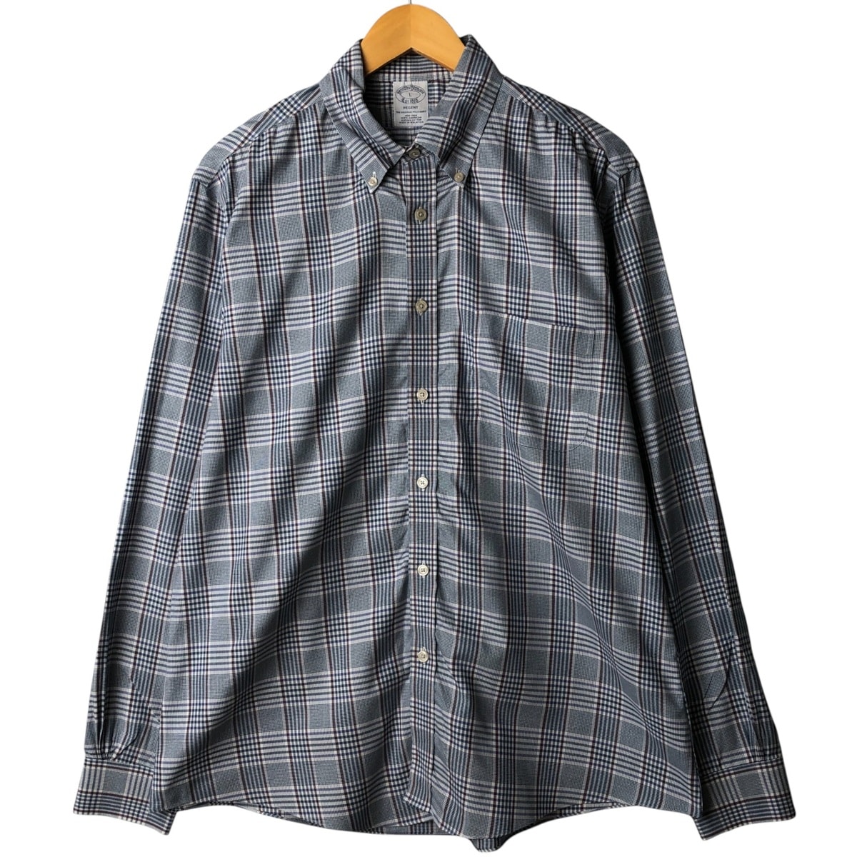 古着 ブルックスブラザーズ Brooks Brothers Est.1818 長袖 ボタンダウンチェックシャツ メンズL相当/eaa594533