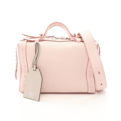 トッズ TOD'S ゴンミーニ 2WAY ハンドバッグ バッグ レザー レディース ピンク系 【中古】