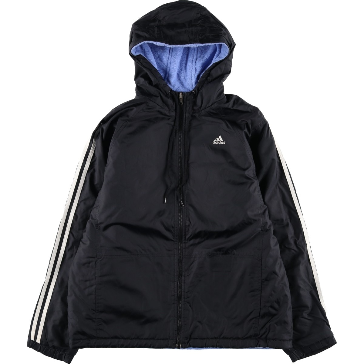 古着 00年代 アディダス adidas リバーシブル 中綿パーカー パファージャケット レディースL相当/eaa607906