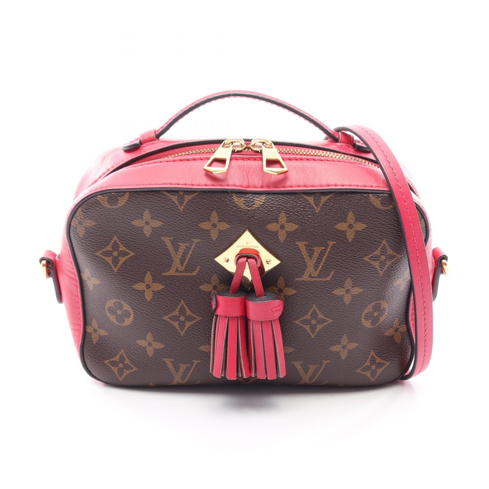 ルイ・ヴィトン LOUIS VUITTON サントンジュ モノグラム フリージア 2WAY ショルダーバッグ バッグ PVCコーティングキャンバス レザー レディース ブラウン系 / ピンク系 M43557 【中古】