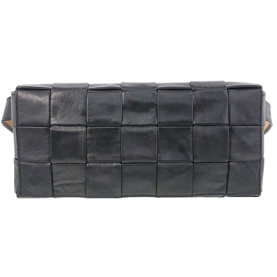 BOTTEGAVENETA ボッテガヴェネタ ザ ストレッチカセット ベルトバッグ ショルダーバッグ レザー ブラック レディース【中古】