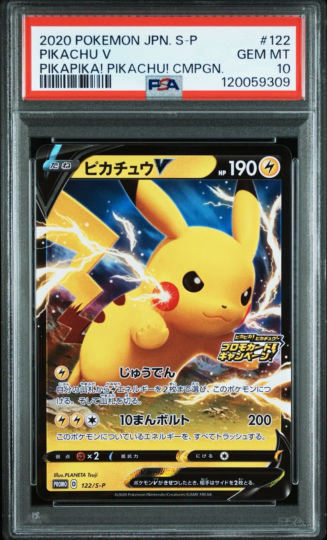 【PSA10】ピカチュウV：「ピカピカ！ピカチュウ！プロモカードキャンペーン！」 ポケモン ピカチュウ PSA10 ピカピカピカチュウプロモカード
