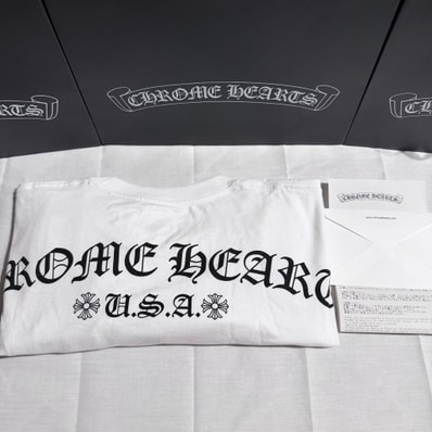 Chrome Hearts Shoulder USA Script Logo Pocket T-Shirt "White"