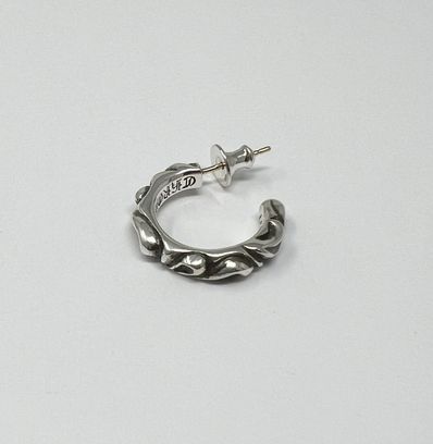 Chrome Hearts Hoop Scroll 1 Earrings "Silver"