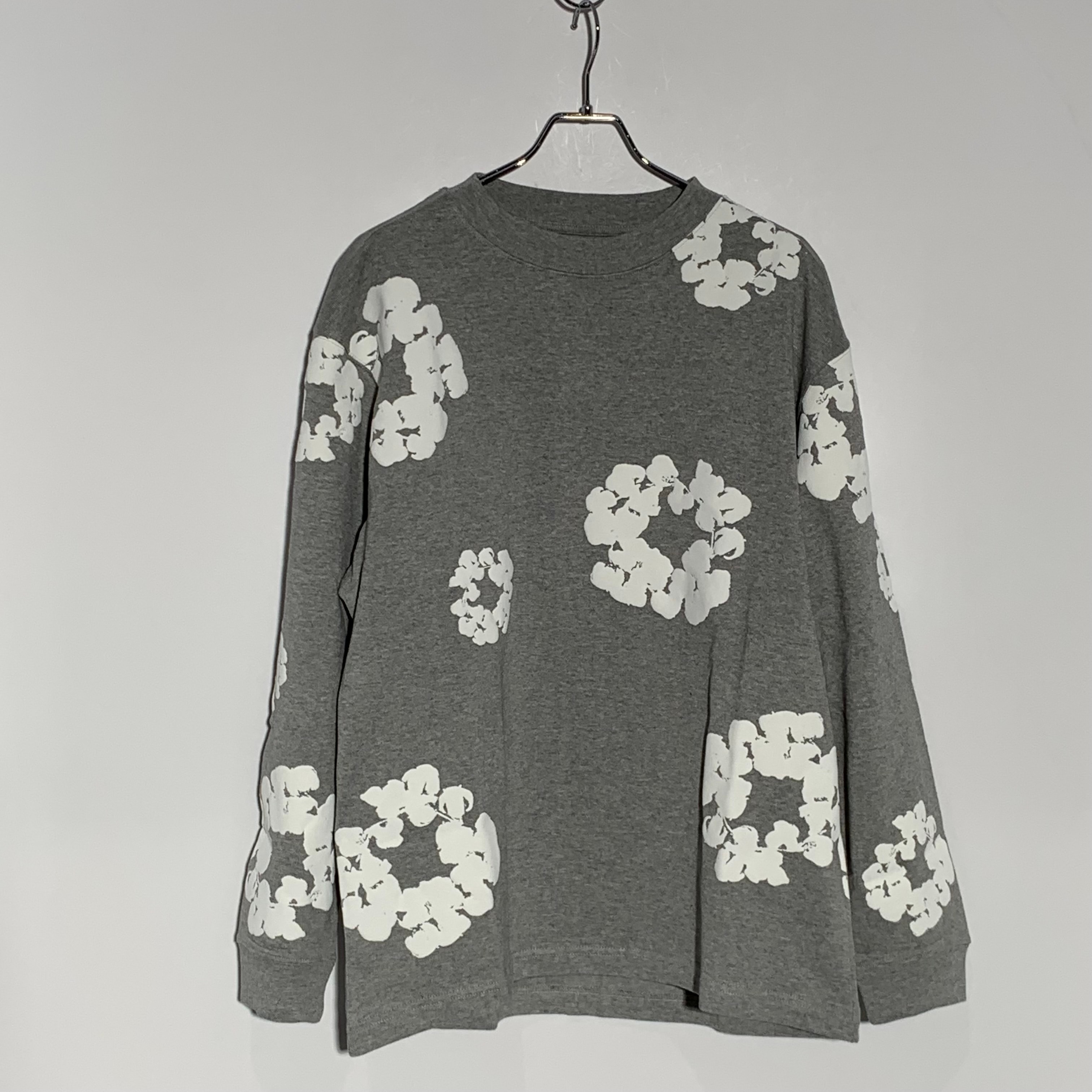 DENIM TEARS Long Sleeve Cotton Wreath Tee "Grey"