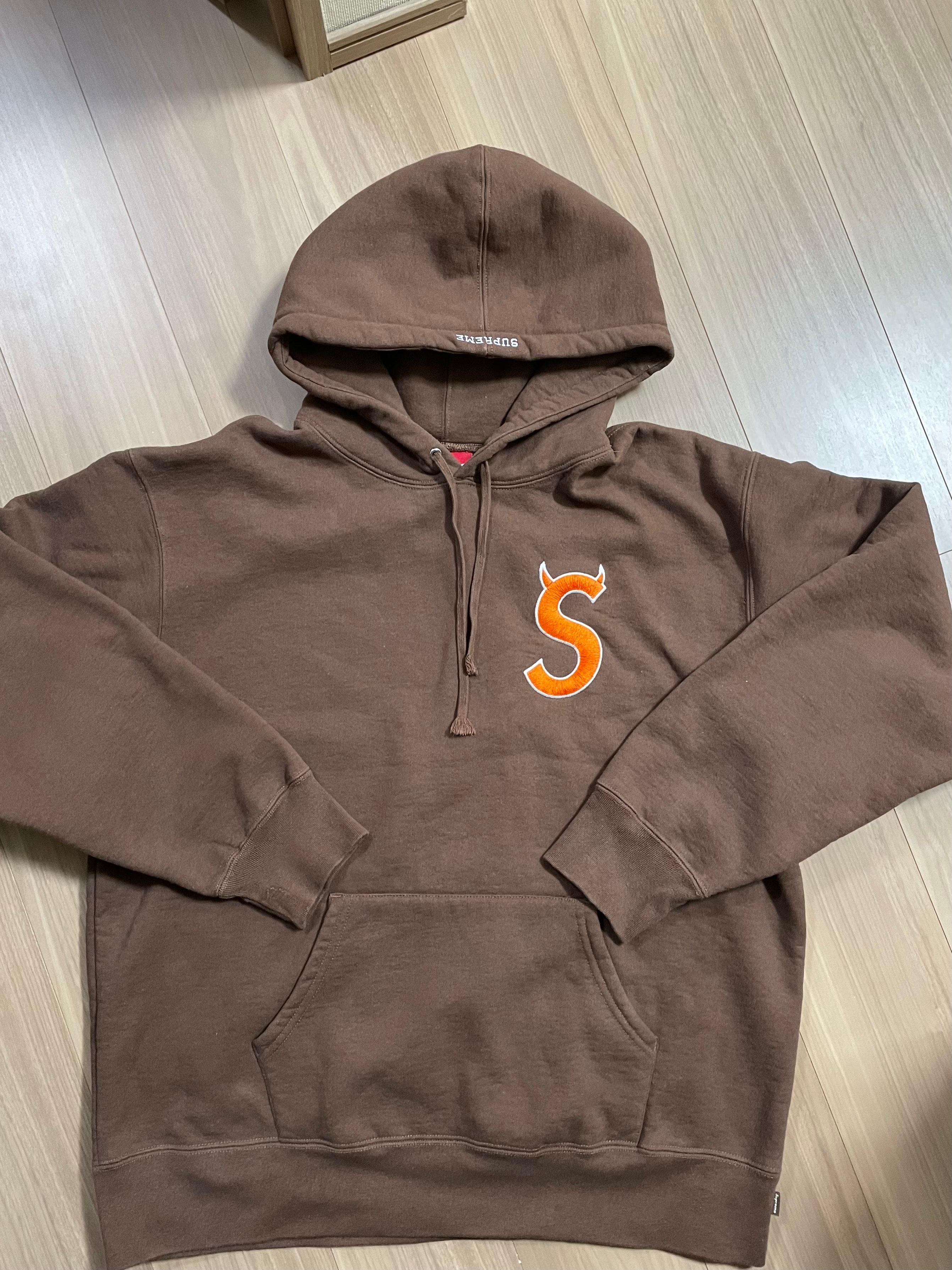 Supreme S Logo Hooded Sweatshirt "Brown" (22FW)