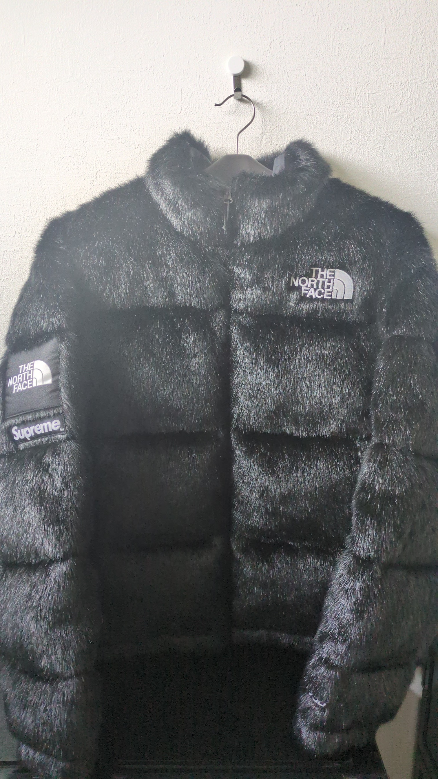 Supreme x The North Face Faux Fur Nuptse Jacket "Black"