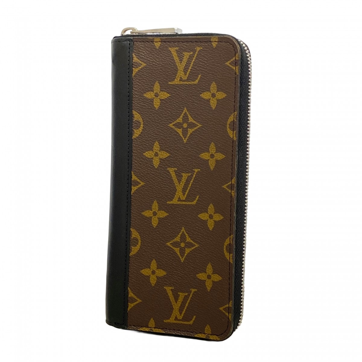 【6cd5639】ルイヴィトン 長財布 モノグラム・マカサー ジッピーウォレットヴェルティカル M60109 ブラウン【中古】メンズ