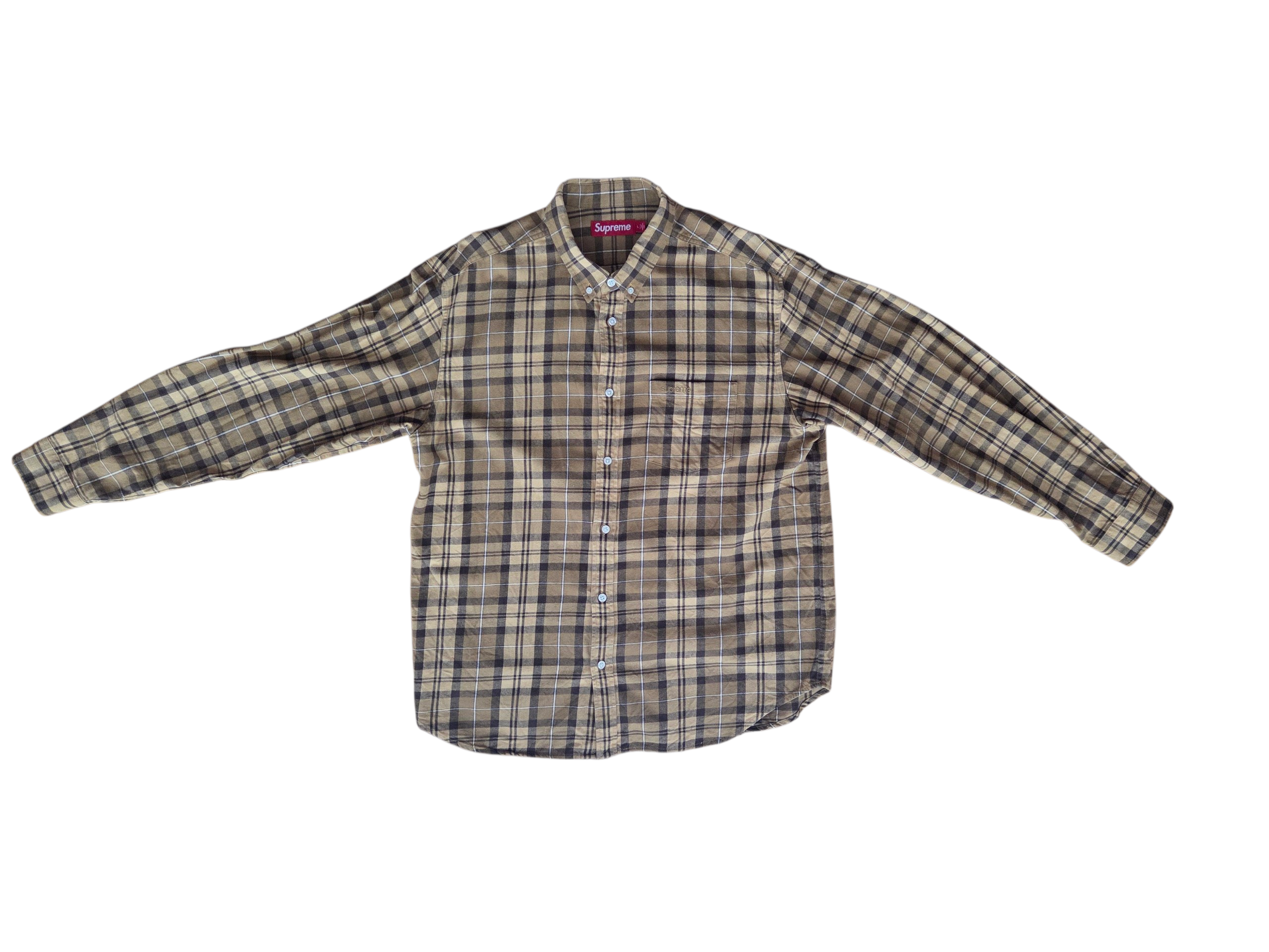 Supreme Plaid Flannel Shirt "Tan" (24FW)