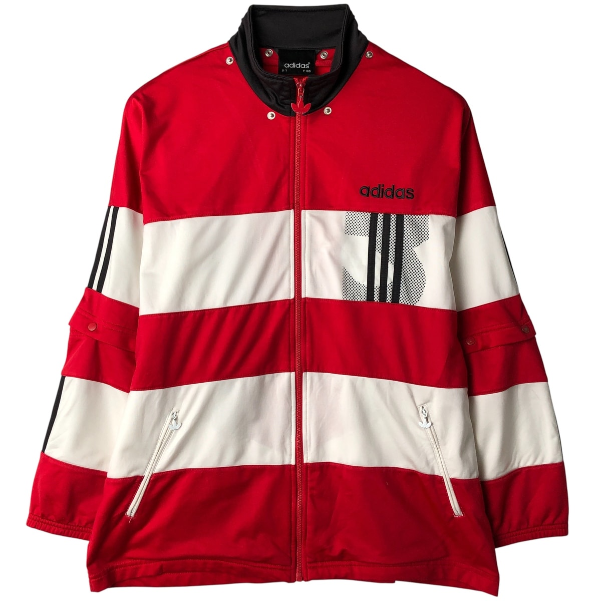 古着 90~00年代 アディダス adidas 2WAY ボーダー柄 ジャージ トラックジャケット メンズL相当/eaa605992