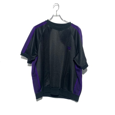 NEEDLES S/S Track Crew Neck Shirt - Poly Smooth "Black"