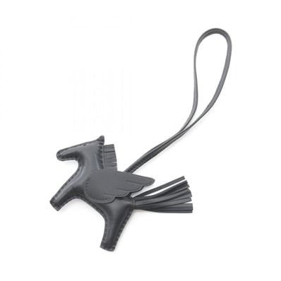 エルメス HERMES ロデオペガサスPM チャーム アクセサリー レザー ヴォースイフト / アニョーミロ ヴォースイフト K刻印(2025年製造) レディース ブラック系 【中古】
