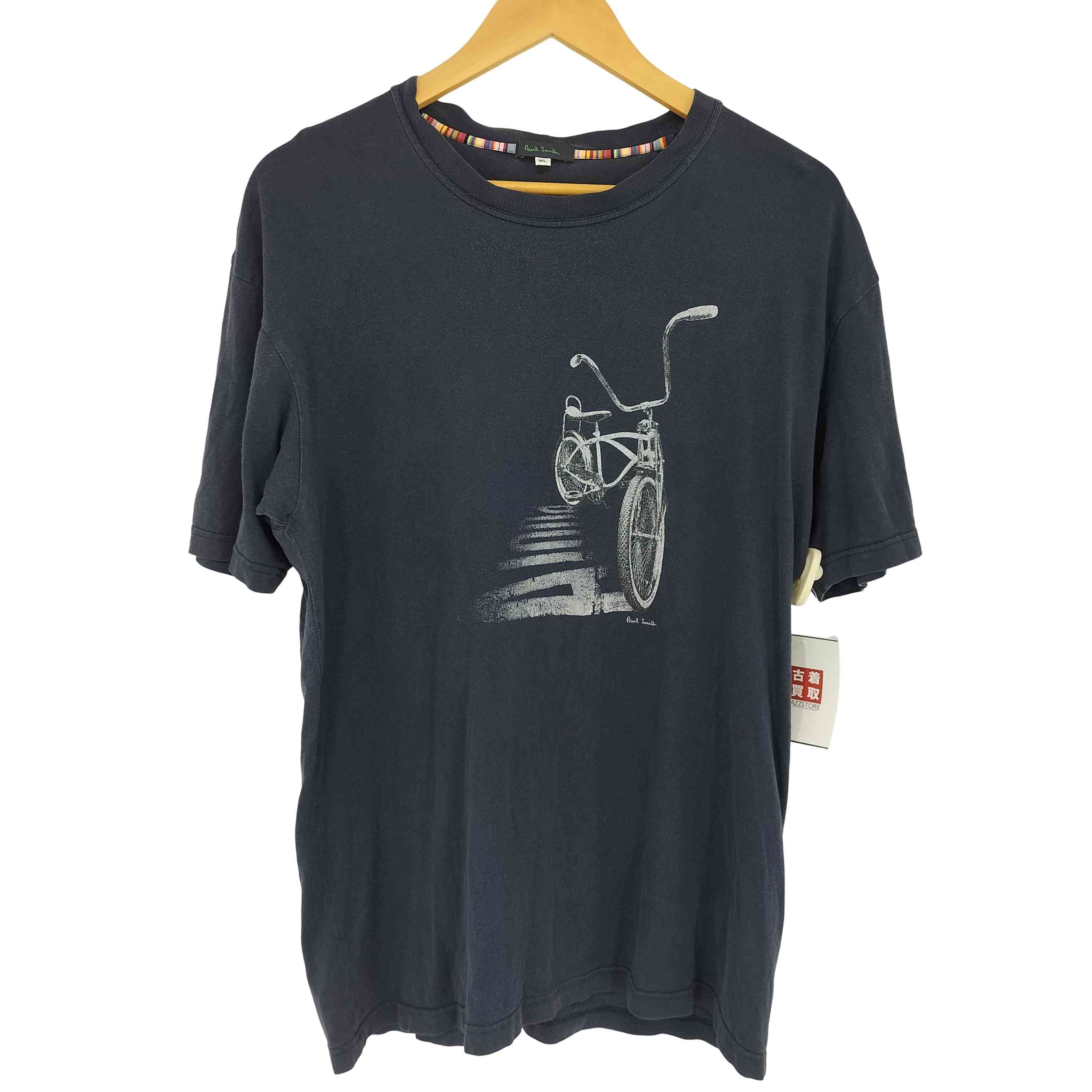 自転車プリント クルーネックTシャツ【1138602351745】