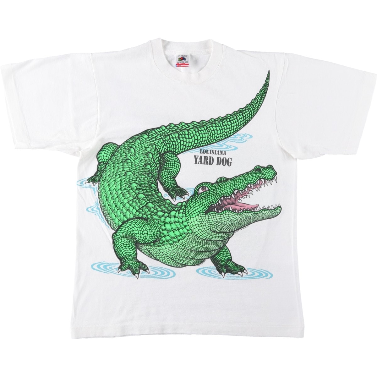 古着 80年代 フルーツオブザルーム FRUIT OF THE LOOM ワニ柄 アニマルTシャツ USA製 メンズM相当 ヴィンテージ/eaa659498