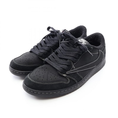 ナイキ NIKE NIKE × TRAVIS SCOTT CACTUS JACK Air Jordan 1 Low OG SP Black Phantom スニーカー 靴 レザー スウェード メンズ ブラック系 DM7866-01 【中古】