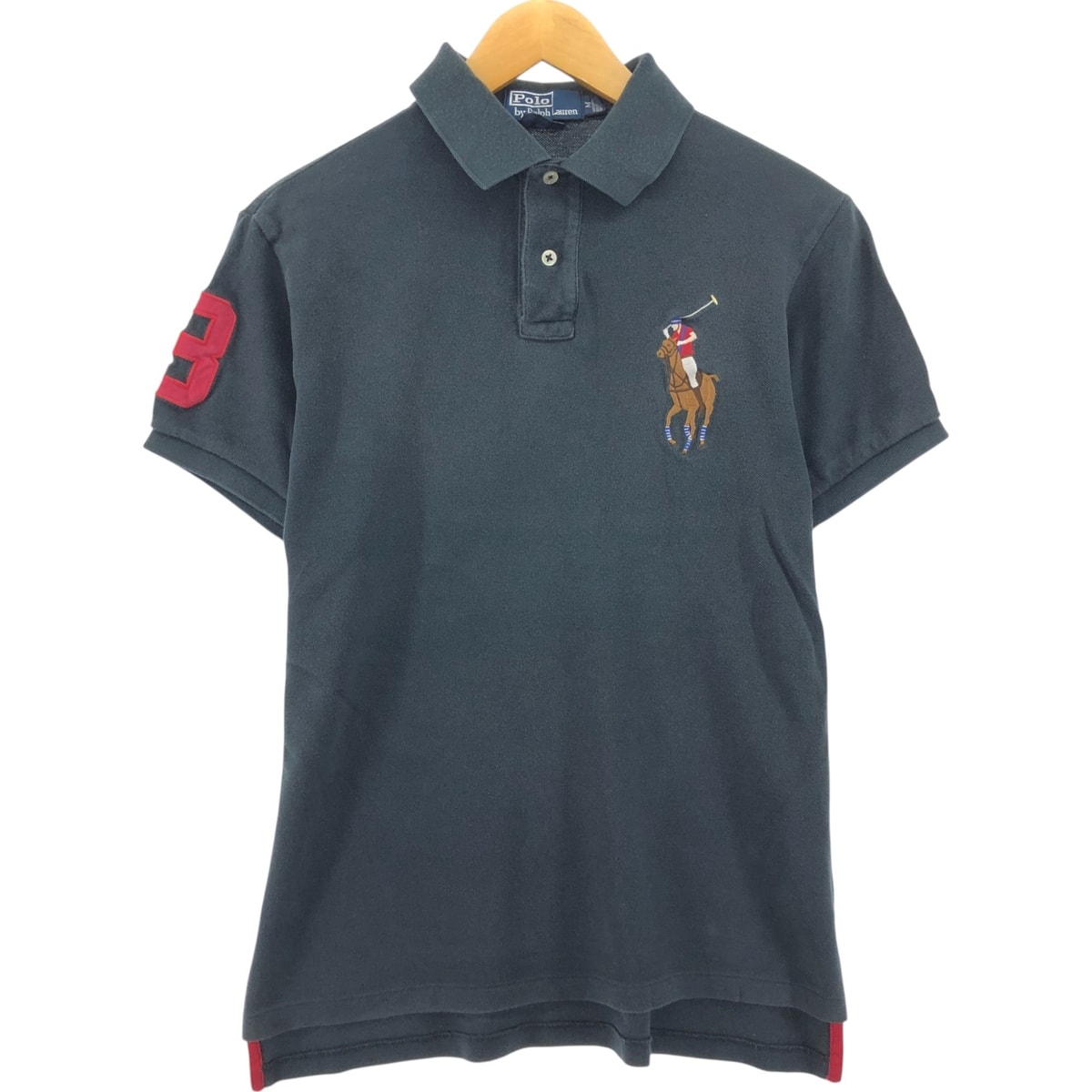 古着 ラルフローレン Ralph Lauren POLO by Ralph Lauren CUSTOM FIT ビッグポニー 半袖 ポロシャツ メンズM相当/eaa551537