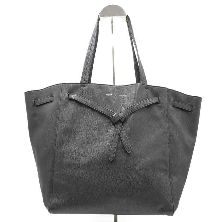 CELINE(セリーヌ)カバファントム スモール トートバッグ ブラック レザー ゴールド金具 レディース【中古】