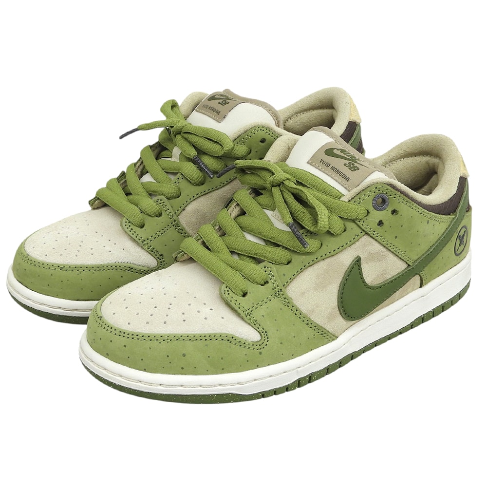 ナイキ 新品同様 Yuto Horigome × Nike SB Dunk Low Matcha スニーカー シューズ メンズ グリーン×ベージュ 26.5cm HF8022-300 8.5(US)