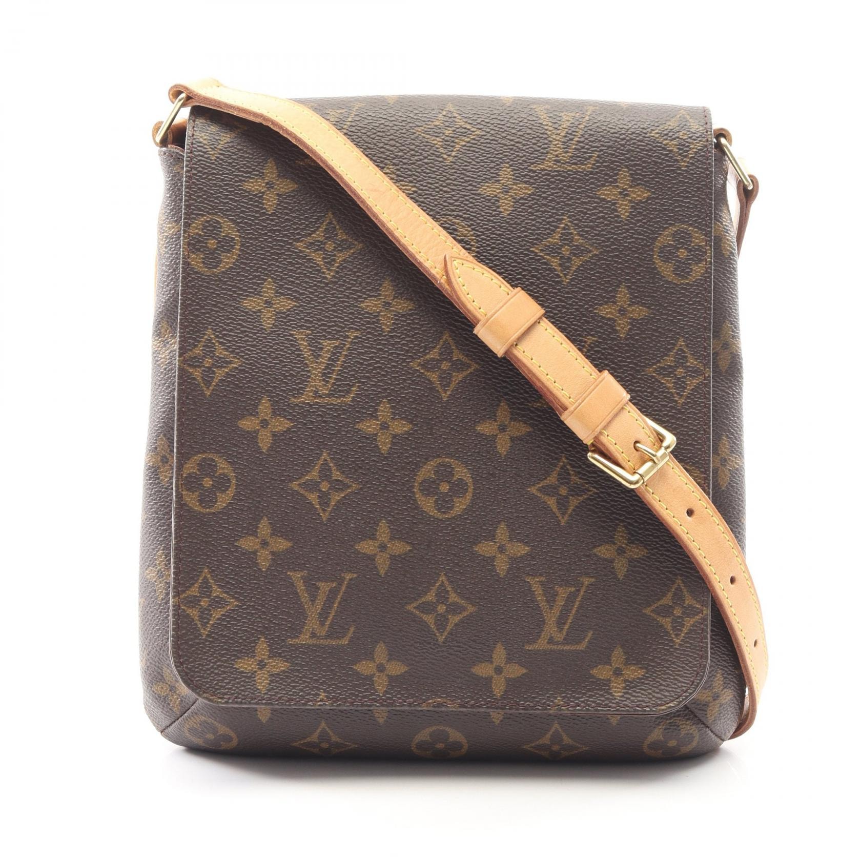 ルイ・ヴィトン LOUIS VUITTON ミュゼットサルサ ショートストラップ ショルダーバッグ バッグ PVCコーティングキャンバス レザー モノグラム レディース ブラウン系 M51258 【中古】