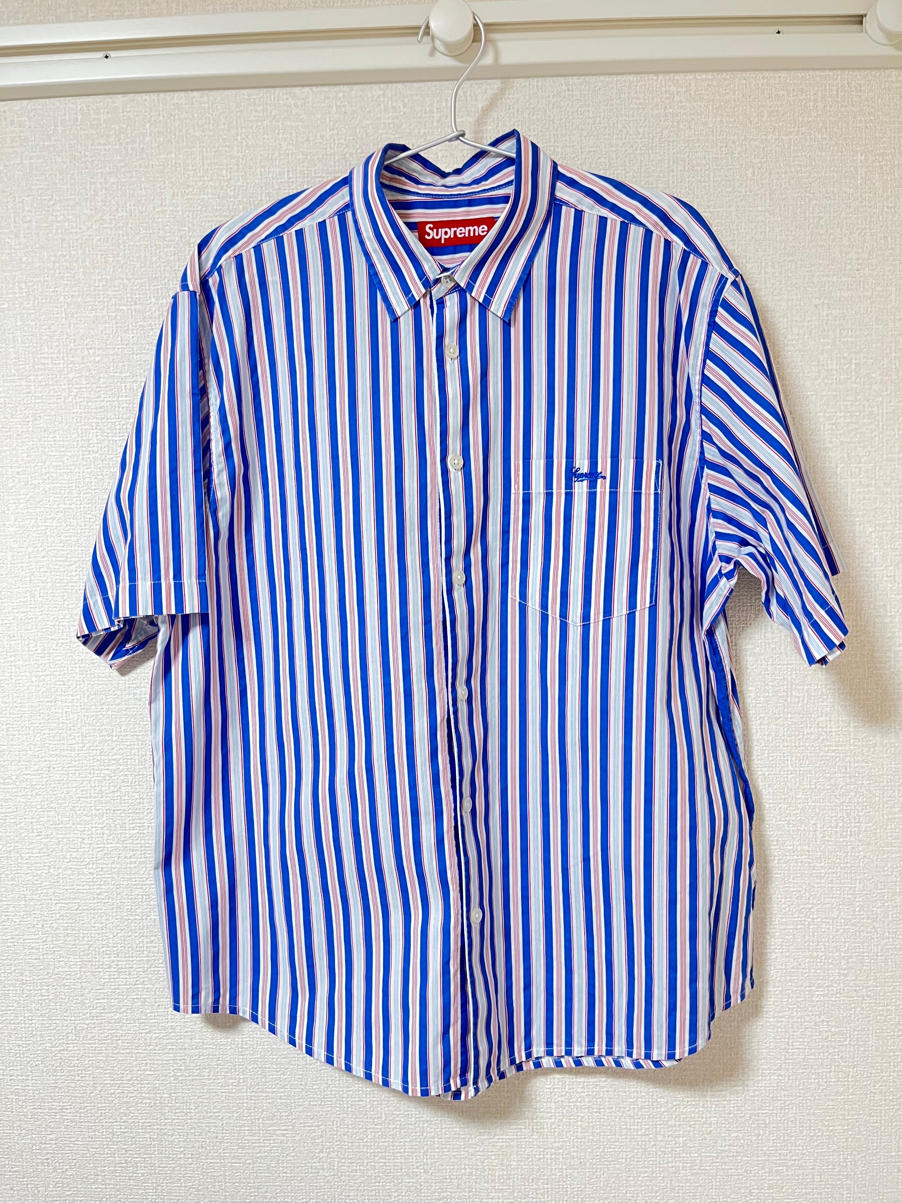 Supreme Loose Fit Multi Stripe S/S Shirt "Blue"