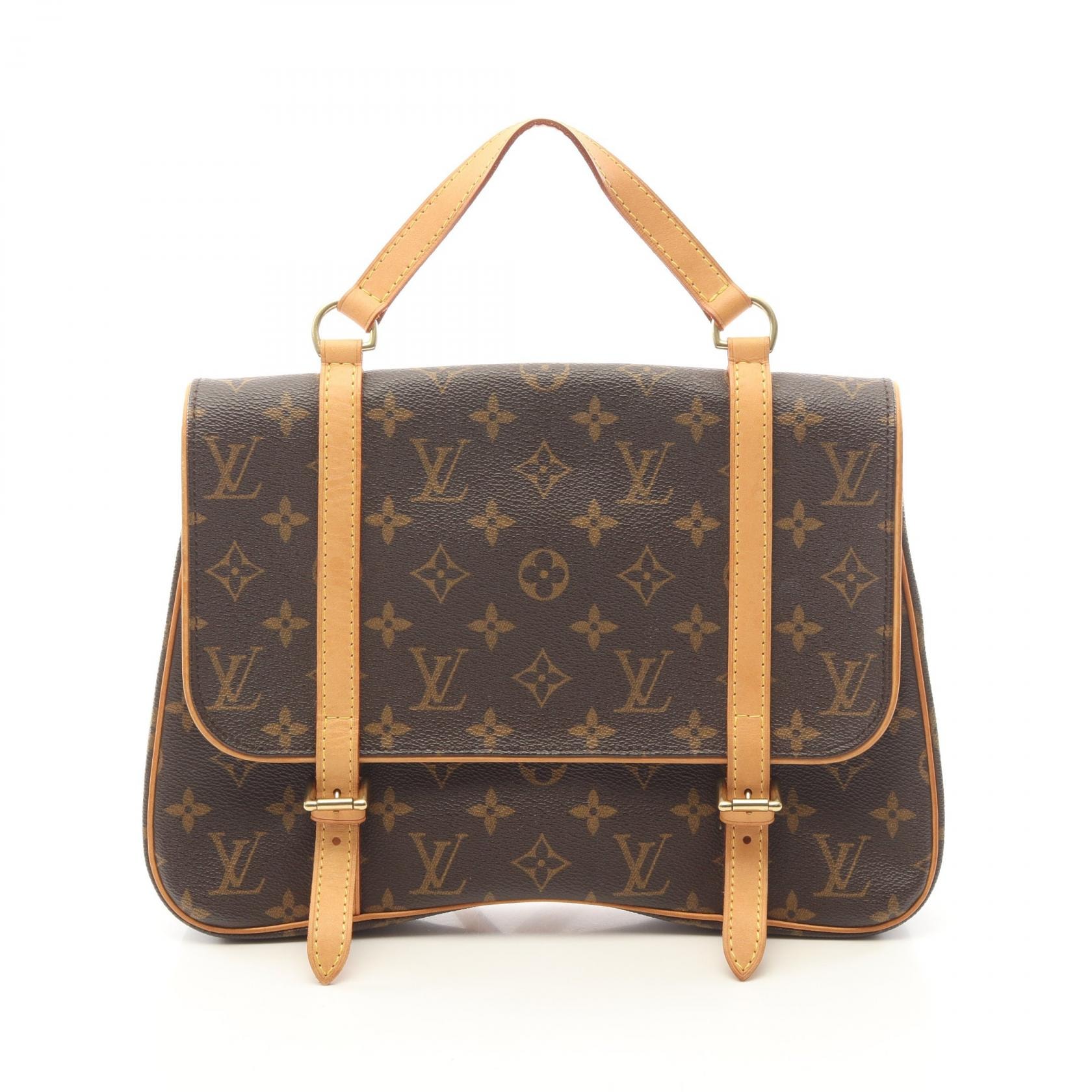 ルイ・ヴィトン LOUIS VUITTON マレルサックアド リュックサック バックパック バッグ PVCコーティングキャンバス レザー モノグラム レディース ブラウン系 M51158 【中古】