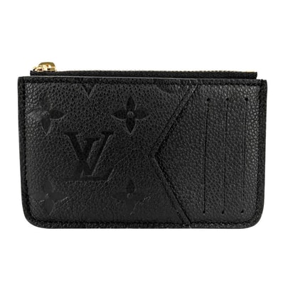 LOUIS VUITTON ルイヴィトン カードケース モノグラムアンプラント ポルト カルト・ロミー 名刺入れ 定期入れ パスケース コインケース ブラック 黒 小物 M81883 ゴールド金具 レディース 美品【中古品】
