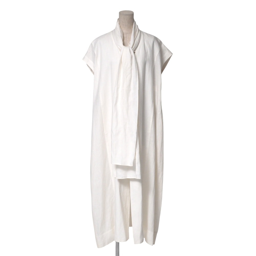 PLEATS PLEASE ISSEY MIYAKE プリーツプリーズ イッセイミヤケ ベスト サイズ3 IKKOTANAKA 墨戯 ロングベスト 変形 ストール ブランド古着【中古】20250507/RA4549