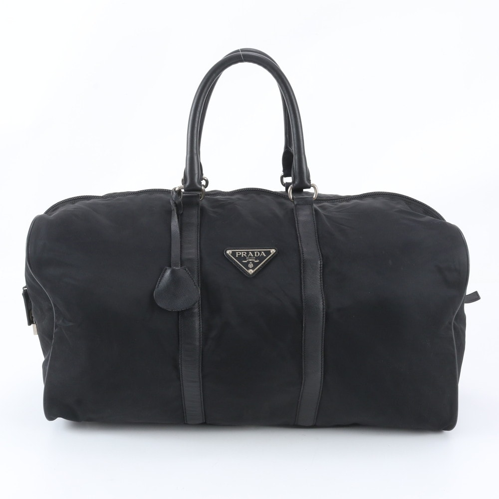 ■美品 プラダ テスート ナイロントライアングルロゴボストン バッグ