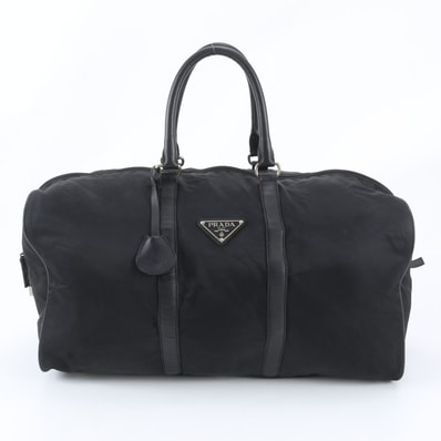 ■美品 プラダ テスート ナイロントライアングルロゴボストン バッグ