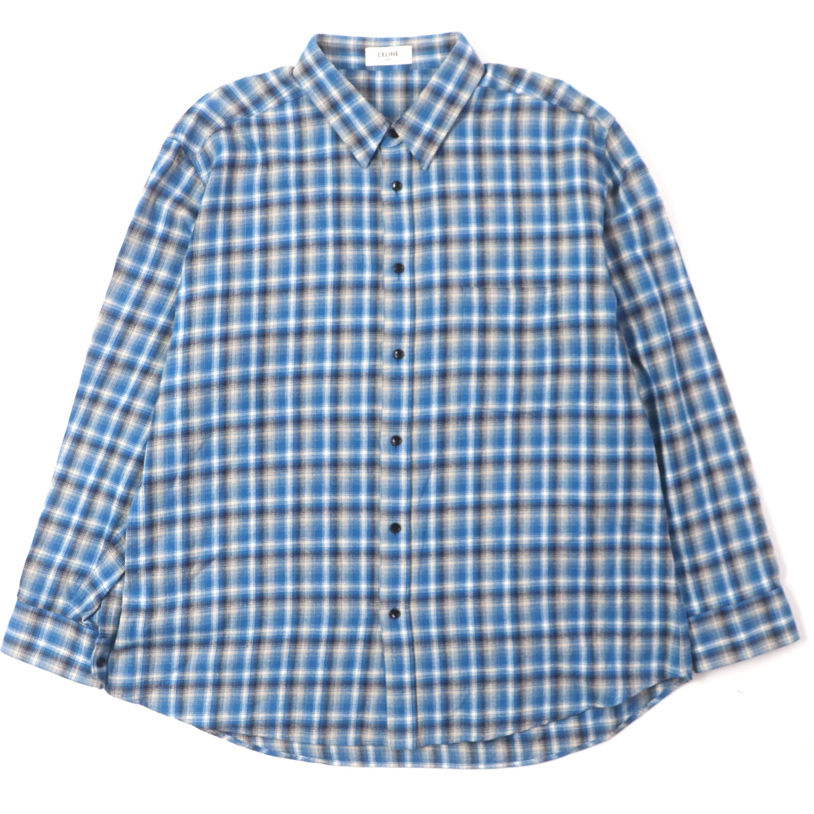 極美品 セリーヌ Loose Shirt In Checked Cotton