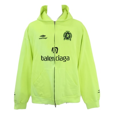 バレンシアガ 【国内正規/23年製】744457 Soccer Paris Zip-Hoodie ジップアップ パーカー M