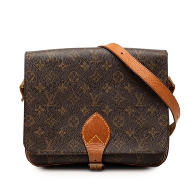 ルイ ヴィトン モノグラム カルトシエールGM 斜め掛け ショルダーバッグ M51252 ブラウン PVC レザー レディース LOUIS VUITTON 中古