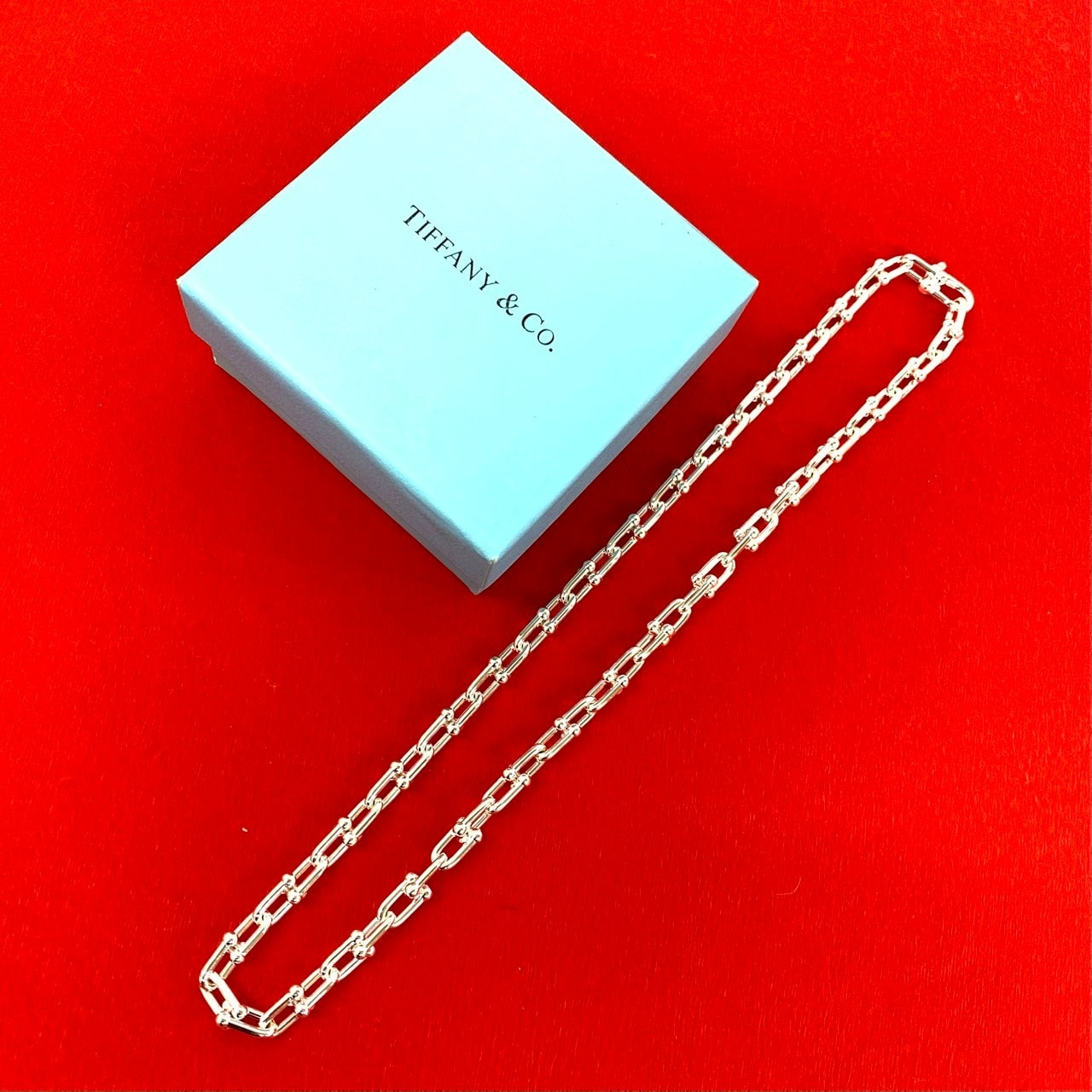 TIFFANY&Co. ティファニー ハードウェア スモールリンク ネックレス シルバー925 ネックレス シルバー
 804-4