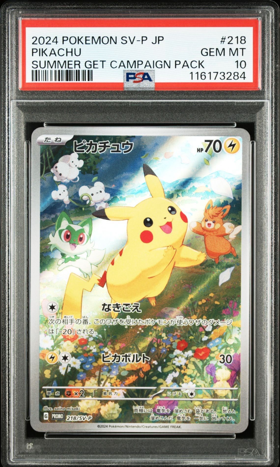 ピカチュウ P [SV-P 218](プロモカードパック「ポケカの夏がキタ!プロモカードGetキャンペーン!」)