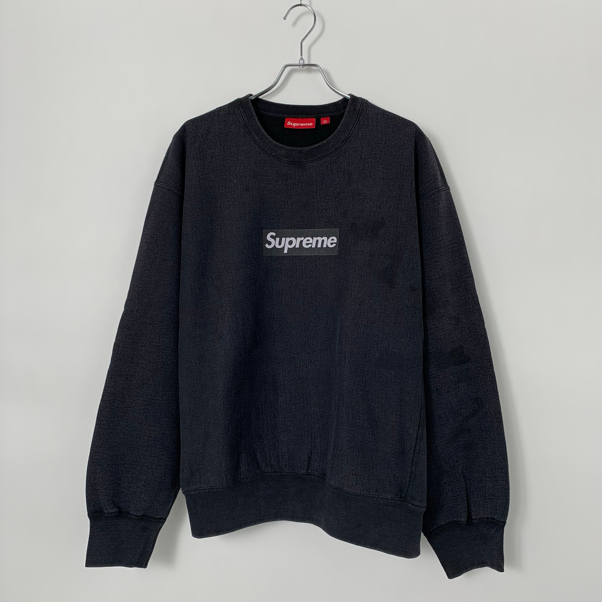 Supreme Washed Box Logo Crewneck "Black"