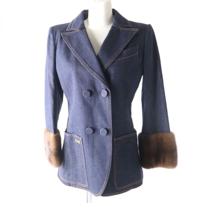 【ドンドン見直し】未使用品 フェンディ デニムジャケット 40 FLF523