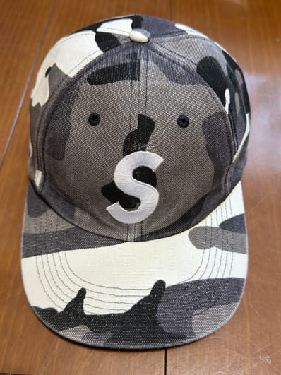 Supreme Pigment Coated Canvas S Logo 6-Panel "Snow Camo"