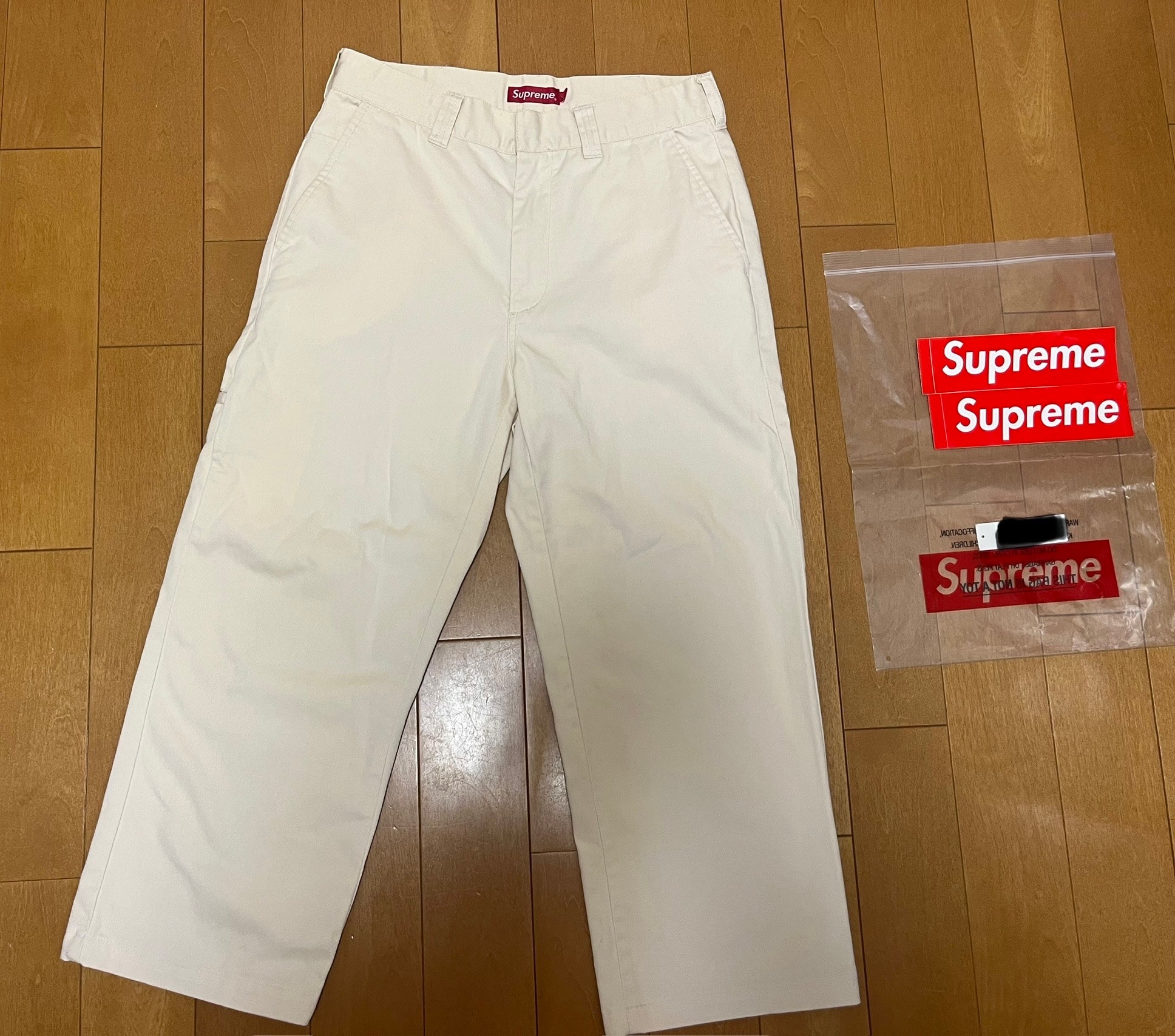 supreme シュプリーム ワークパンツ ナチュラル